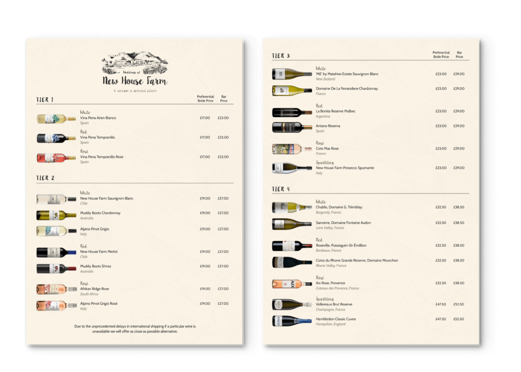 New House Farm Wine Menu Mockup 8